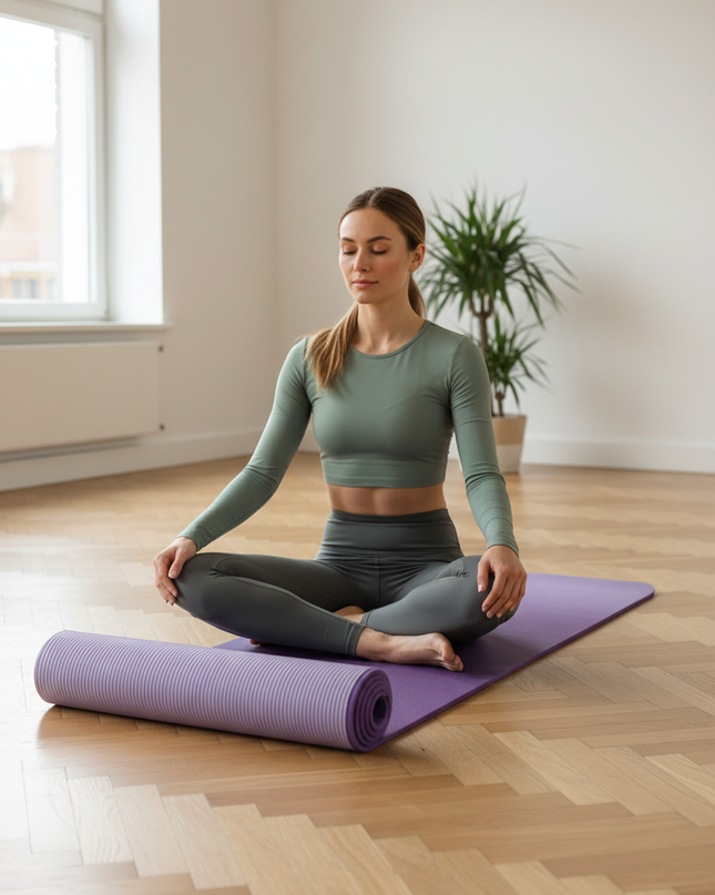 10Mm Yoga Mat - 10 mm dick, beidseitig nutzbar - Ansicht 1