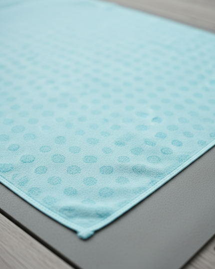 Blue Yoga Towel - hellblaues Mikrofaser-Handtuch für Yoga - Ansicht 4