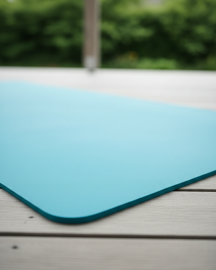 Breite Yogamatte rutschfest - 116 x 183 cm in Türkisblau - Ansicht 4