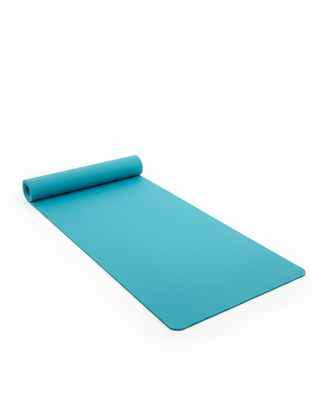 Breite Yogamatte rutschfest - 116 x 183 cm in Türkisblau - Ansicht 5