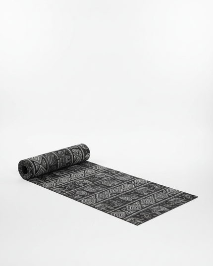 Yoga Bag aus Canvas: Schwarze Yogatasche mit Muster - Ansicht 5