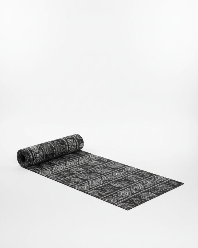 Yoga Bag aus Canvas: Schwarze Yogatasche mit Muster - Ansicht 5