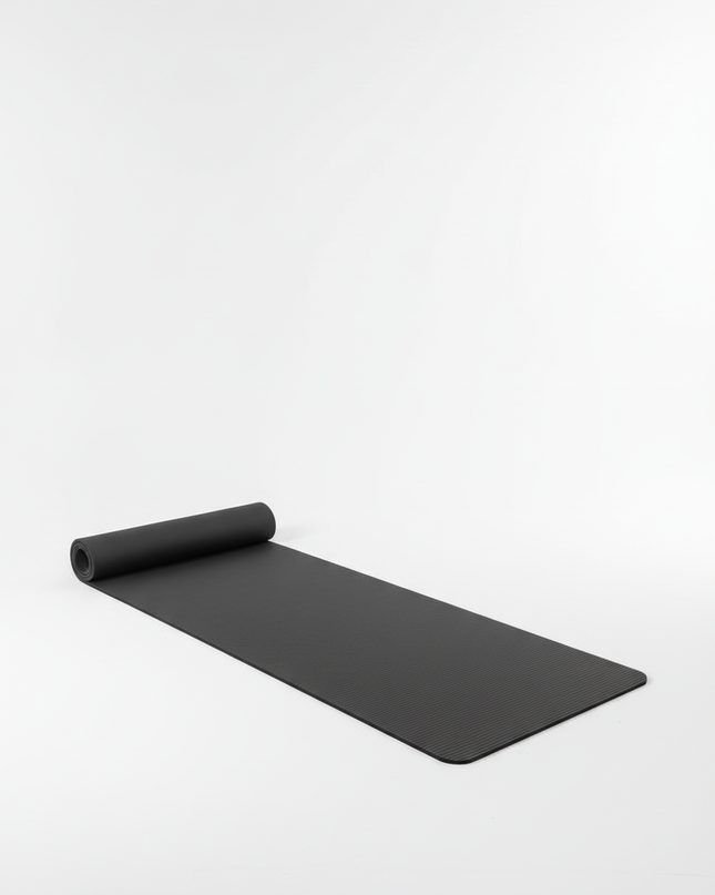 Dicke breite Yogamatte aus NBR - schwarz, 20 mm - Ansicht 5