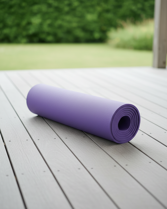 Dicke weiche Yogamatte in Lila - 10 mm stoßdämpfend - Ansicht 3