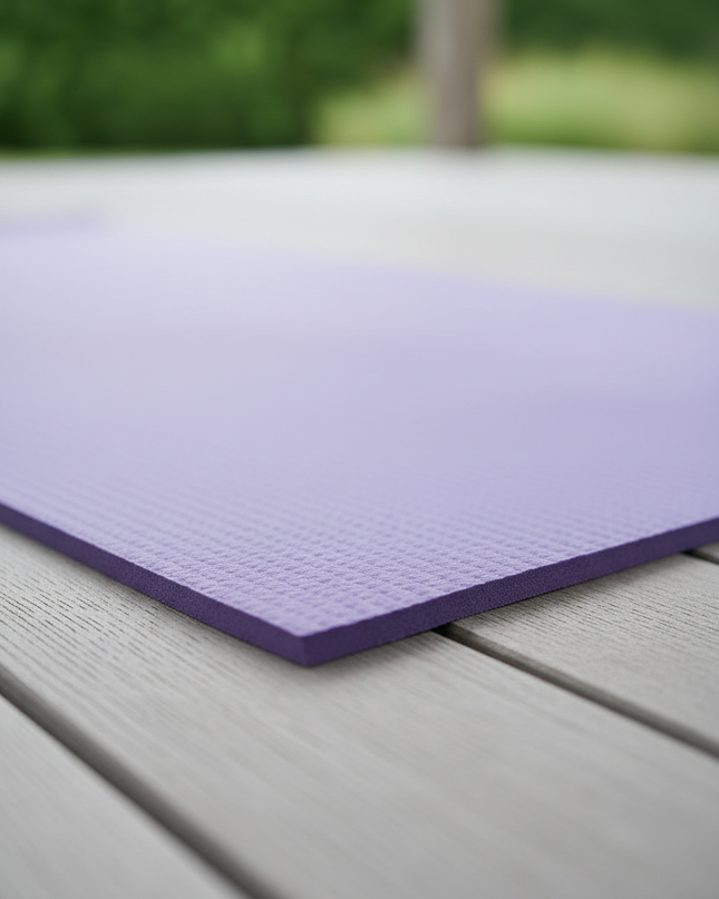 Dicke weiche Yogamatte in Lila - 10 mm stoßdämpfend - Ansicht 4