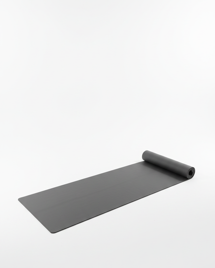 Dünne Yogamatte zum Reisen in Anthrazit - 3 mm dick - Ansicht 5