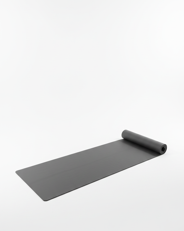 Dünne Yogamatte zum Reisen in Anthrazit - 3 mm dick - Ansicht 5