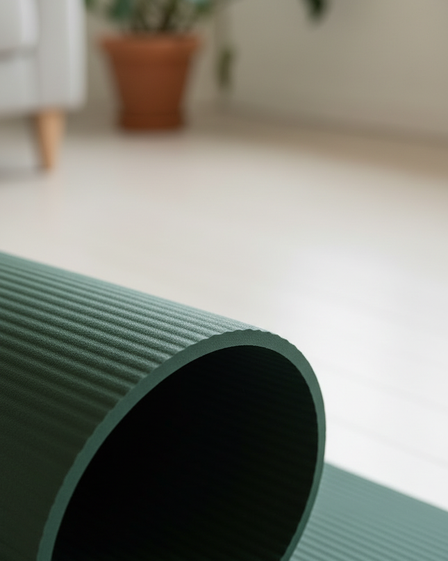 Grüne Fitnessmatte 15 mm | Rutschfeste Pilatesmatte - Ansicht 4
