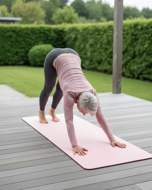 Pinke Fitnessmatte: 8 mm NBR-Pilatesmatte 185x61 cm - Ansicht 2