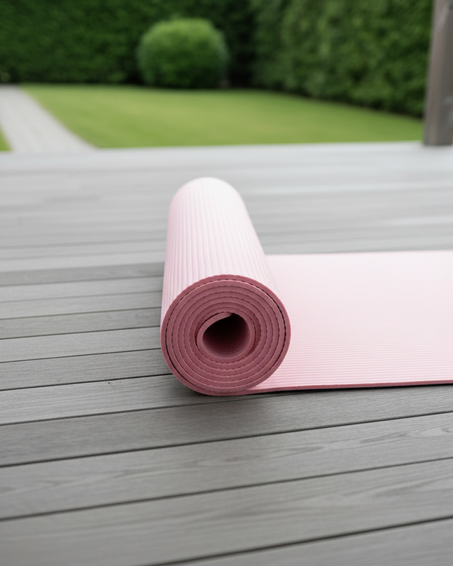 Pinke Fitnessmatte: 8 mm NBR-Pilatesmatte 185x61 cm - Ansicht 3