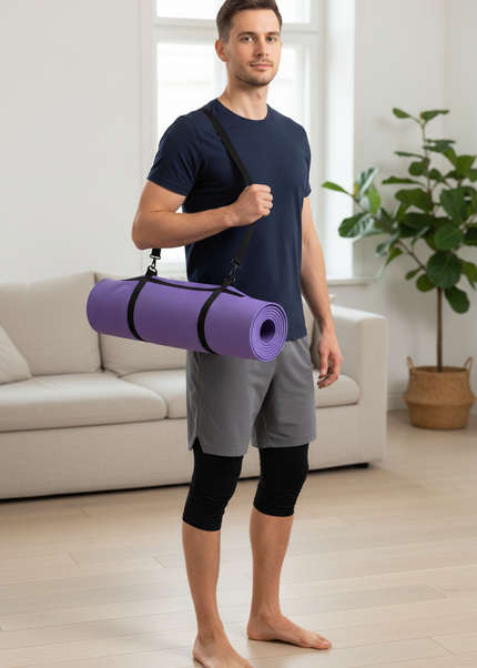Fitnessmatte groß und rutschfest - 185x61 cm, 8 mm - Ansicht 1