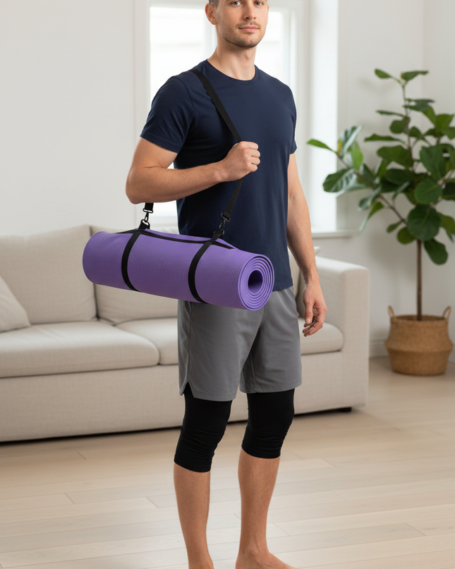 Fitnessmatte groß und rutschfest - 185x61 cm, 8 mm - Ansicht 1