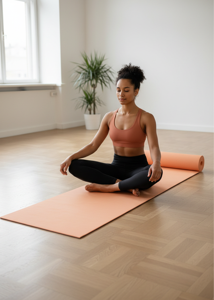 Fitnessmatte für Sport - Orange Pilatesmatte mit EVA-Schaum - Ansicht 1