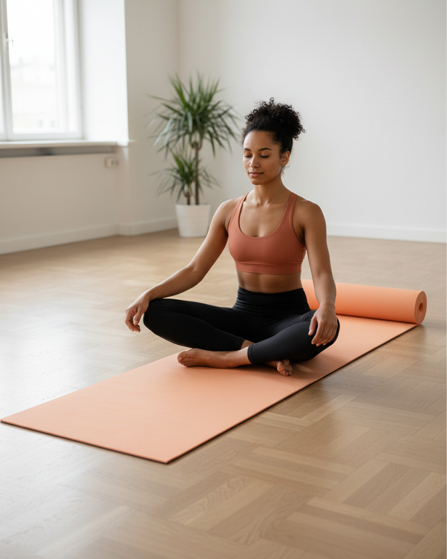 Fitnessmatte für Sport - Orange Pilatesmatte mit EVA-Schaum - Ansicht 1