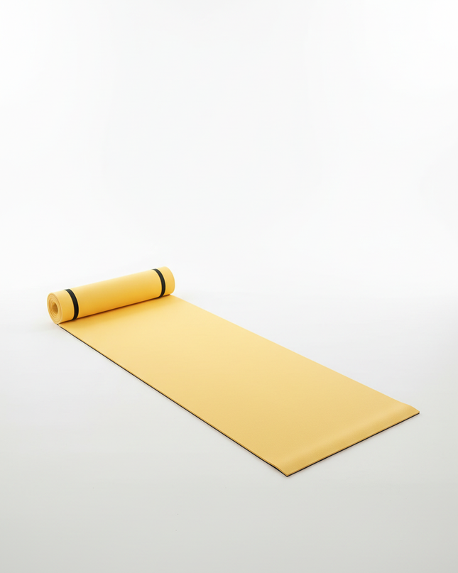 Foldable Yoga Mat: Gelbe Yogamatte mit Halteriemen - Ansicht 5
