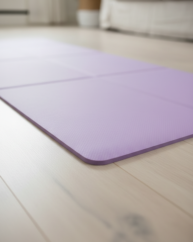 Leichte faltbare Yogamatte in Lila - 173 x 60 cm - Ansicht 4