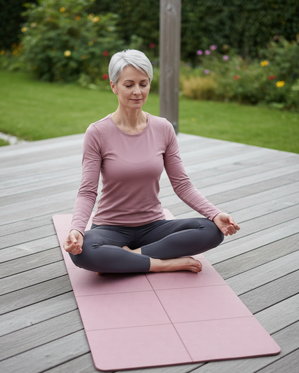 Light Pink Yoga Mat: faltbare 4 mm TPE-Matte - Ansicht 1