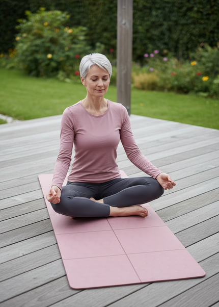 Light Pink Yoga Mat: faltbare 4 mm TPE-Matte - Ansicht 1