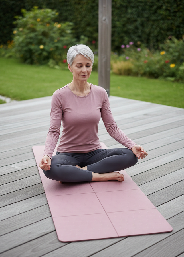 Light Pink Yoga Mat: faltbare 4 mm TPE-Matte - Ansicht 1