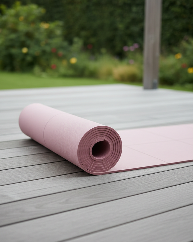 Light Pink Yoga Mat: faltbare 4 mm TPE-Matte - Ansicht 3