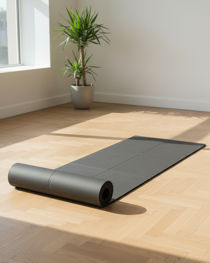 Light Travel Yoga Mat - anthrazit, 6 mm, 400 g - Ansicht 3