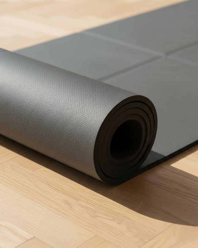 Light Travel Yoga Mat - anthrazit, 6 mm, 400 g - Ansicht 4