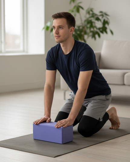 Lightweight Yoga Blocks: Blauer Yogablock aus EVA-Schaum - Ansicht 1