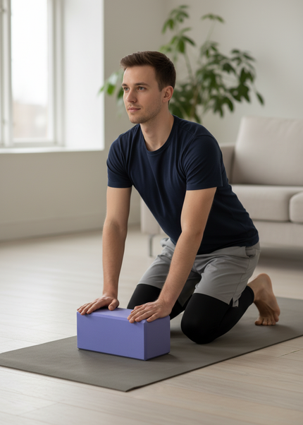 Lightweight Yoga Blocks: Blauer Yogablock aus EVA-Schaum - Ansicht 1