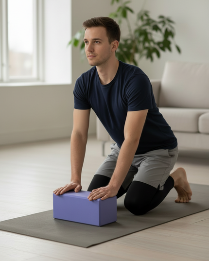 Lightweight Yoga Blocks: Blauer Yogablock aus EVA-Schaum - Ansicht 2