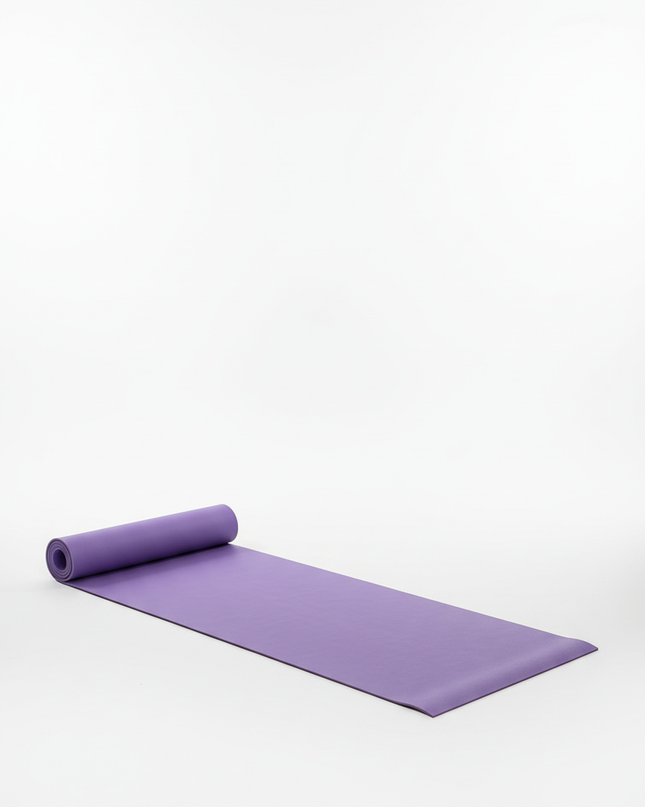 Lila Yogamatte: rutschfest, 4 mm dick, 173 x 60 cm - Ansicht 5