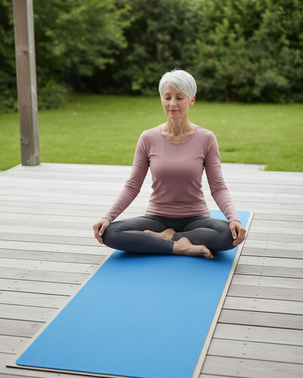Microfaser-Yogatuch - blau, 183 x 61 cm, saugstark - Ansicht 1