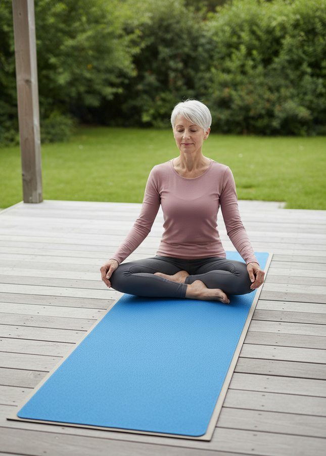 Microfaser-Yogatuch - blau, 183 x 61 cm, saugstark - Ansicht 1