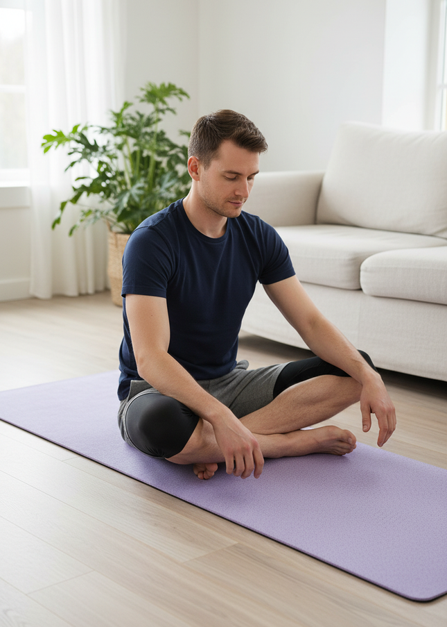 Microfiber Yoga Towel in Flieder - rutschfest & saugstark - Ansicht 1