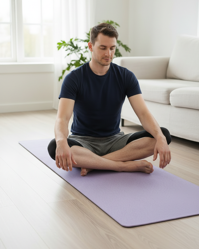 Microfiber Yoga Towel in Flieder - rutschfest & saugstark - Ansicht 3