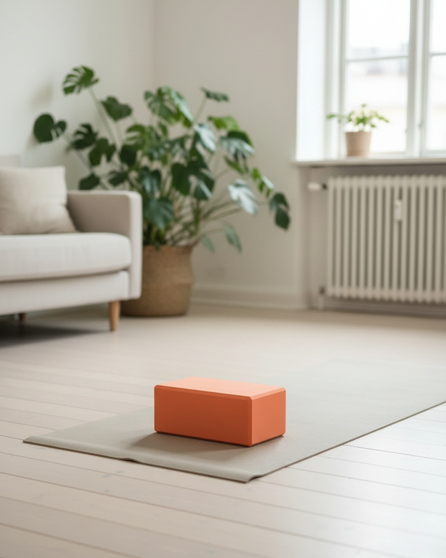Yoga-Block in Orange - leicht und stabil - Ansicht 2