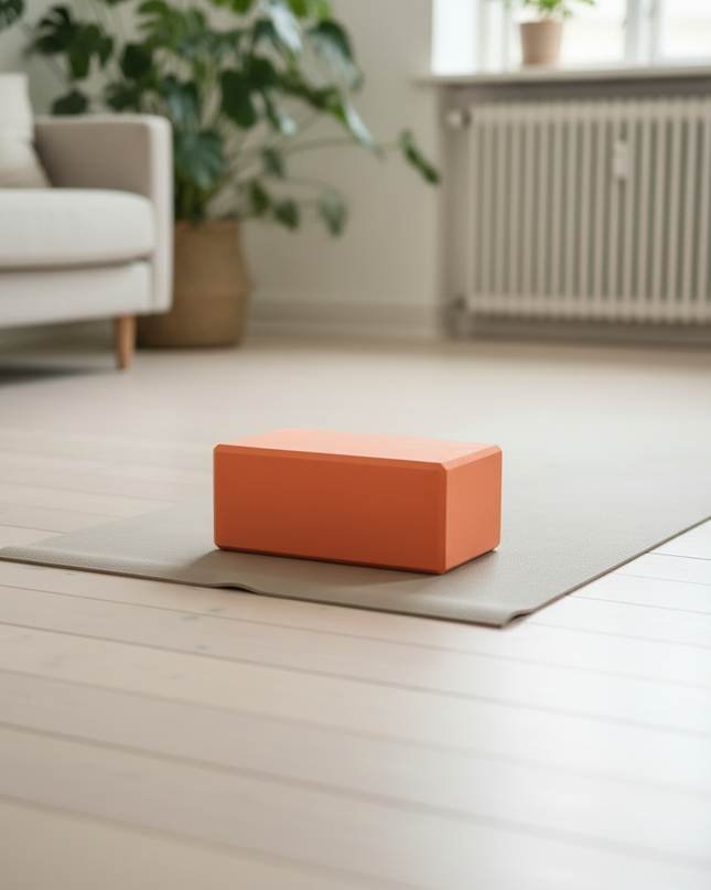 Yoga-Block in Orange - leicht und stabil - Ansicht 3