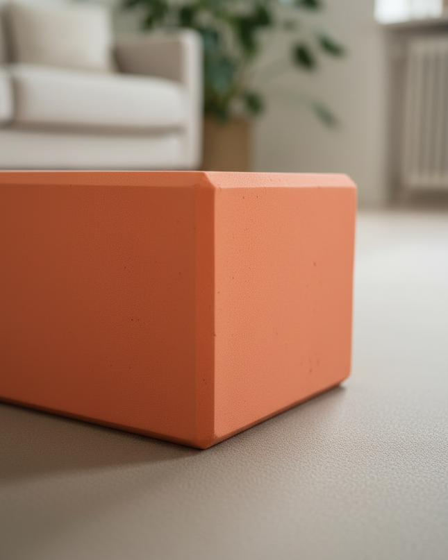 Yoga-Block in Orange - leicht und stabil - Ansicht 4