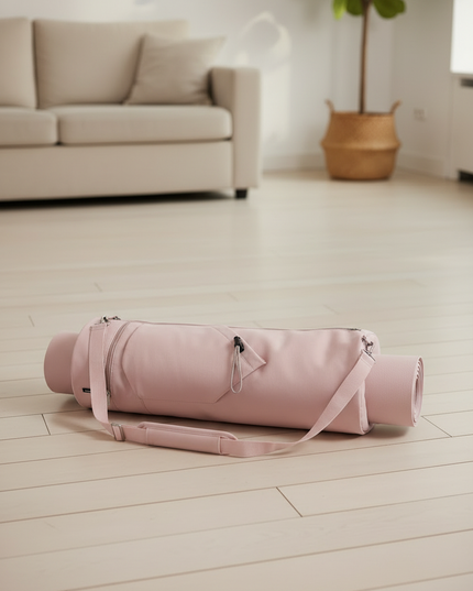 Pinke Yoga Bag mit Kordelzug und Fronttasche - Ansicht 3