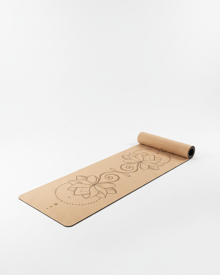 Reise-Yogamatte mit Tasche - hellbraun, 4 mm, 173 x 58 cm - Ansicht 5