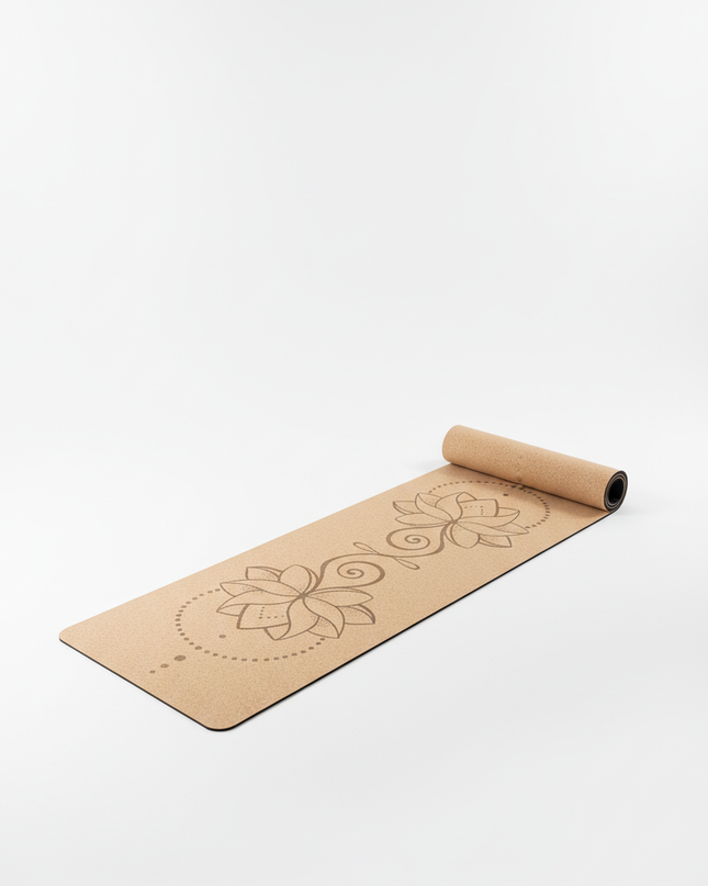 Reise-Yogamatte mit Tasche - hellbraun, 4 mm, 173 x 58 cm - Ansicht 5