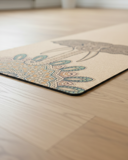 Rutschfeste Yogamatte aus Naturkautschuk - faltbar, 1 mm - Ansicht 4