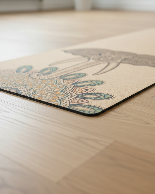 Rutschfeste Yogamatte aus Naturkautschuk - faltbar, 1 mm - Ansicht 4