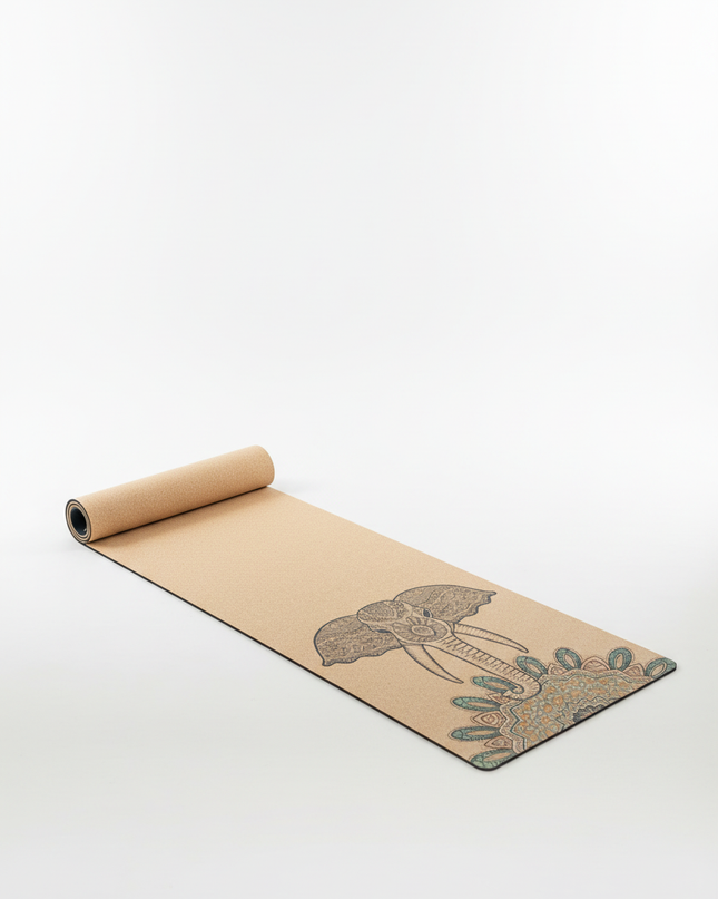 Rutschfeste Yogamatte aus Naturkautschuk - faltbar, 1 mm - Ansicht 5