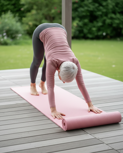Soft Yoga Mat: Rosa Yogamatte mit Rillenstruktur - Ansicht 2