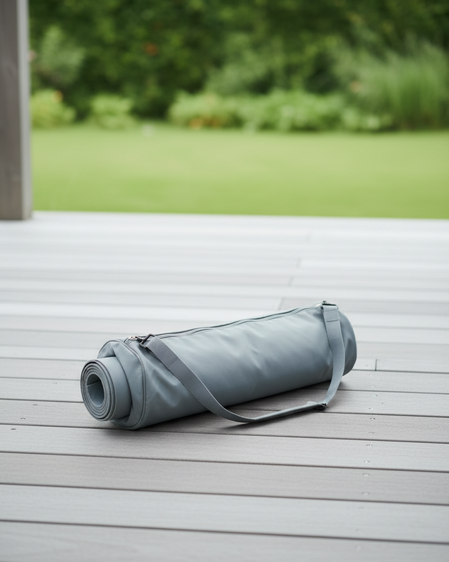 Graue Tasche für Yogamatte mit Reißverschluss - Ansicht 3