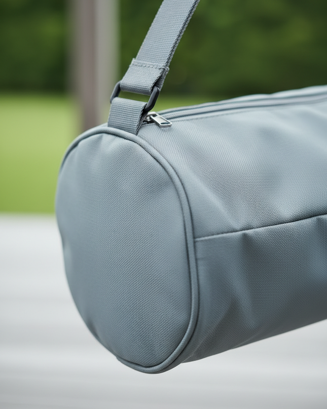 Graue Tasche für Yogamatte mit Reißverschluss - Ansicht 4