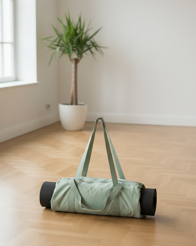 Wasserdichte Tasche für Yogamatte in Salbeigrün, 78 cm - Ansicht 3