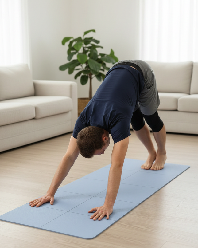 Lightweight Foldable Travel Yoga Mat 4 mm hellblau - Ansicht 2