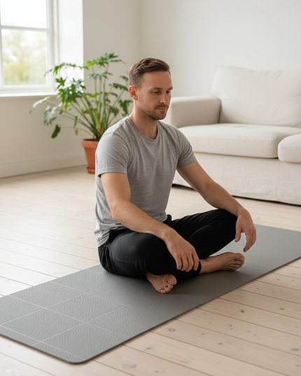 Waterproof Outdoor Yoga Mat: graue faltbare Yogamatte - Ansicht 1