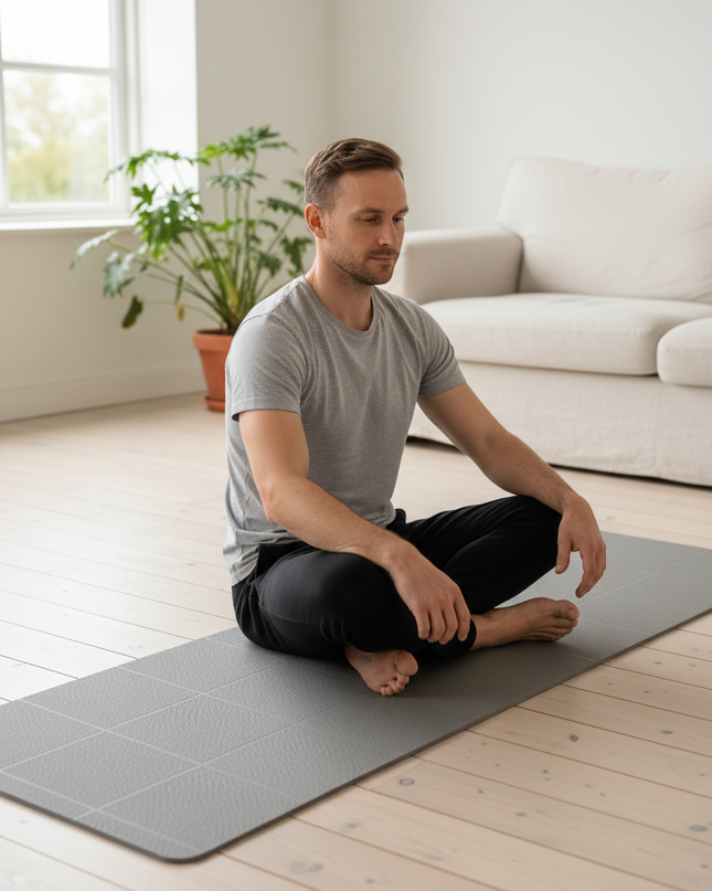 Waterproof Outdoor Yoga Mat: graue faltbare Yogamatte - Ansicht 1